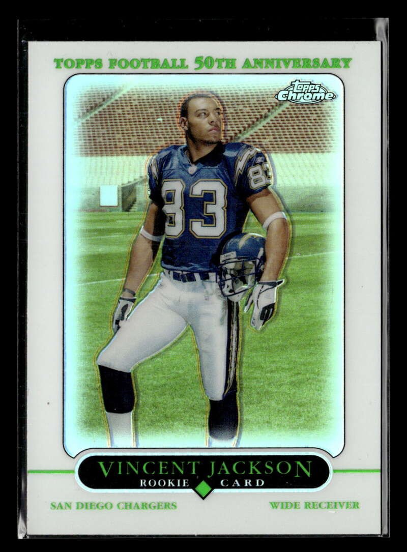 2005 Topps Chrome Vincent Jackson Refractor #179 Rookie Chargers FX4199