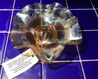 Antique Dugan Marigold Carnival Glass PONY Ruffled Rim Plate- 1904-1913
