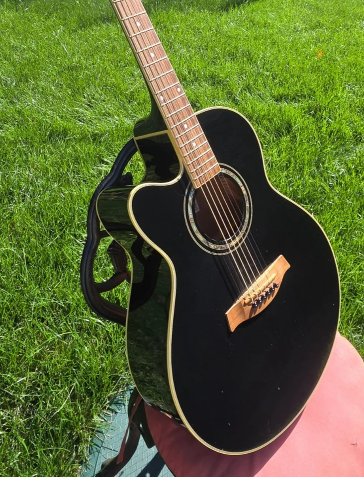 Ibanez AEL10LE-BK-14-01 Electric Acoustic Guitar Black Left Handed/Right Handed - Image 3 of 4