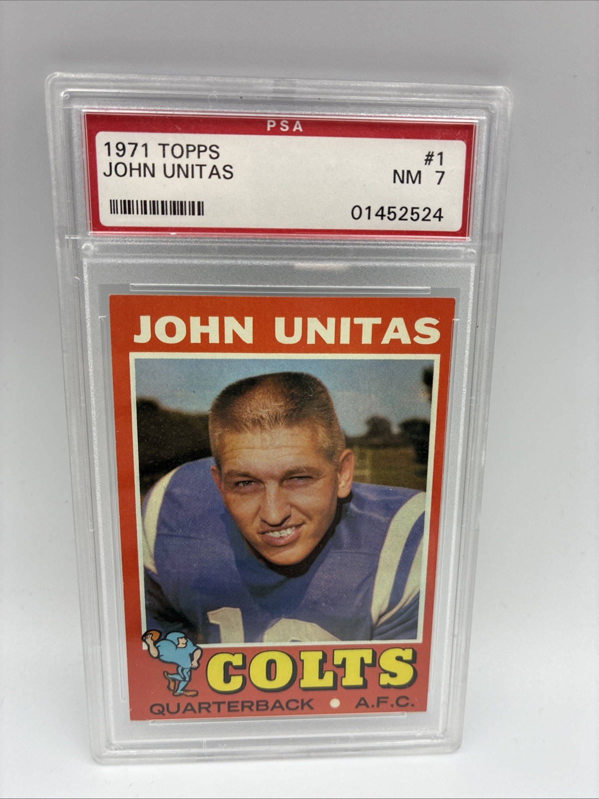 1971 Topps #1 Johnny Unitas PSA 7