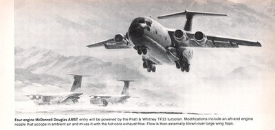 Lockheed C-141 Starlifter With Pratt & Whitney TF33 Turbofans Vtg Mag Excerpt