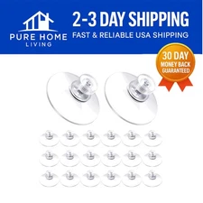 Reusable 4cm Adhesive Suction Cups - Durable Clear Plastic for Everyday Needs