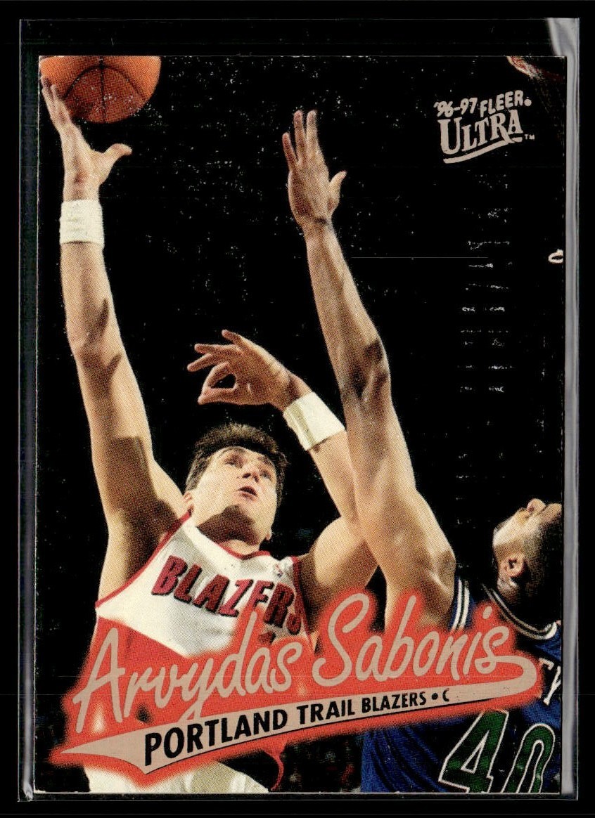 Arvydas Sabonis #G-91 Basketball Cards 1996 Ultra Gold Medallion trading card — raw and PSA graded price guide