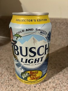 One Busch Light 2026 Bass Pro Shops Beer Fish Can BOTTOM EMPTY HTF
