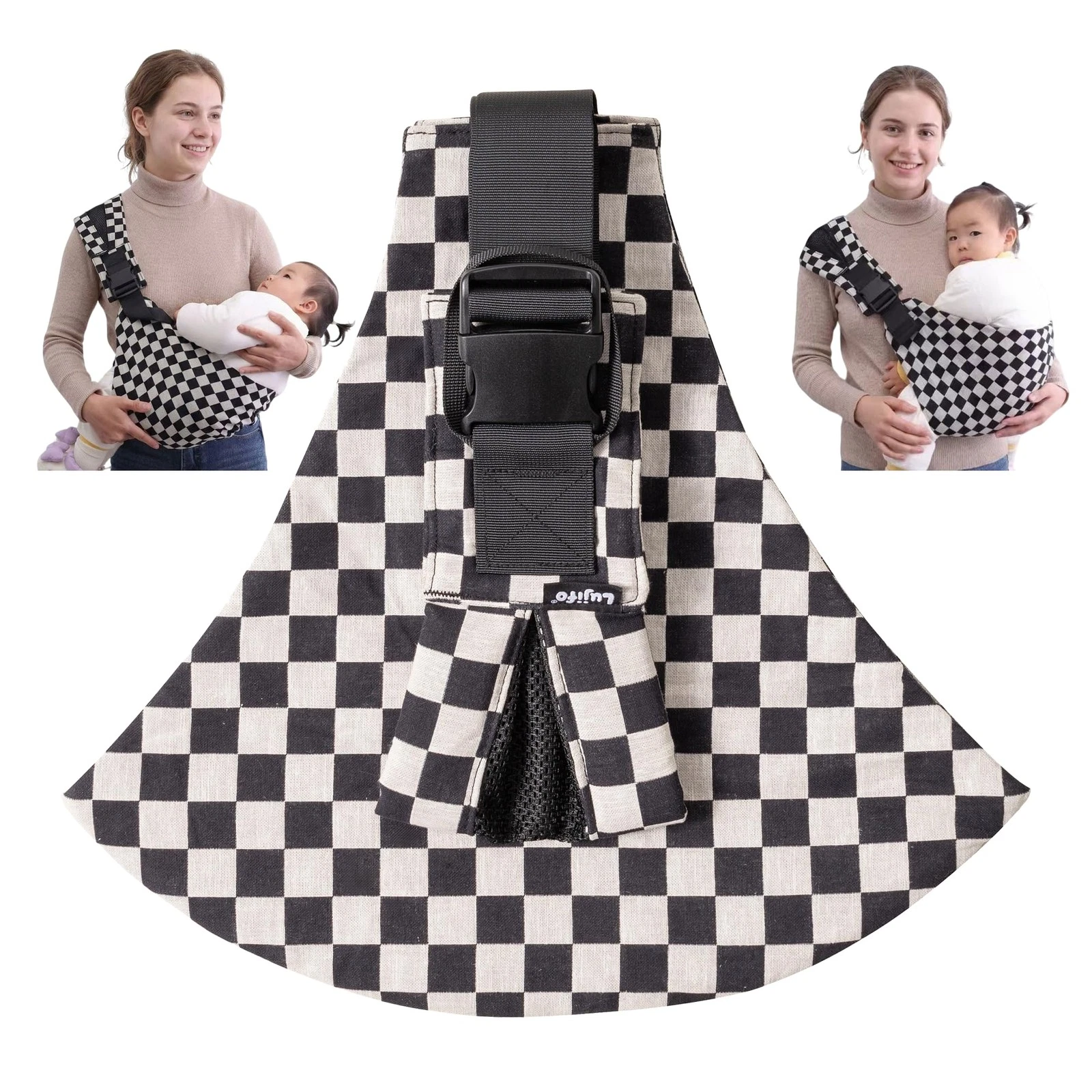 Baby Sling Carrier, Premium Cotton Blend Baby Carrier for Toddlers, Adjustabl...