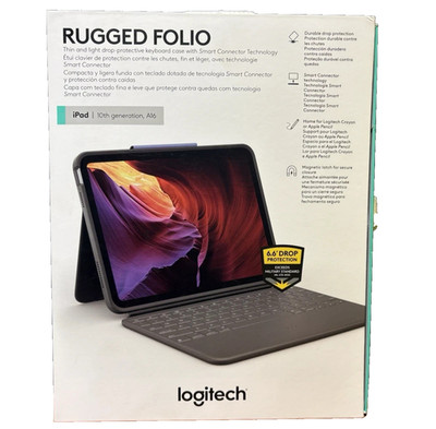 Logitech Rugged Folio Keyboard Case for Apple iPad 10th Gen & iPad A16 -NEW OPEN