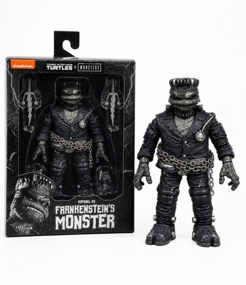 NECA TMNT x Universal Monsters Raphael as Frankenstein s Monster B&W Figure