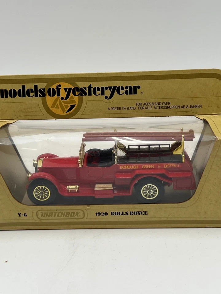 Vintage Matchbox Y-6 Fire Brigade Rolls Royce –Borough Green Livery Lesney Boxed - Image 2 of 4
