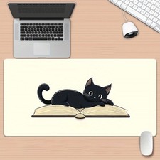 40 90cm1pc Cartoon Cat HD Printed Pad for Desk, Multi Functional XXL Mousepad, K