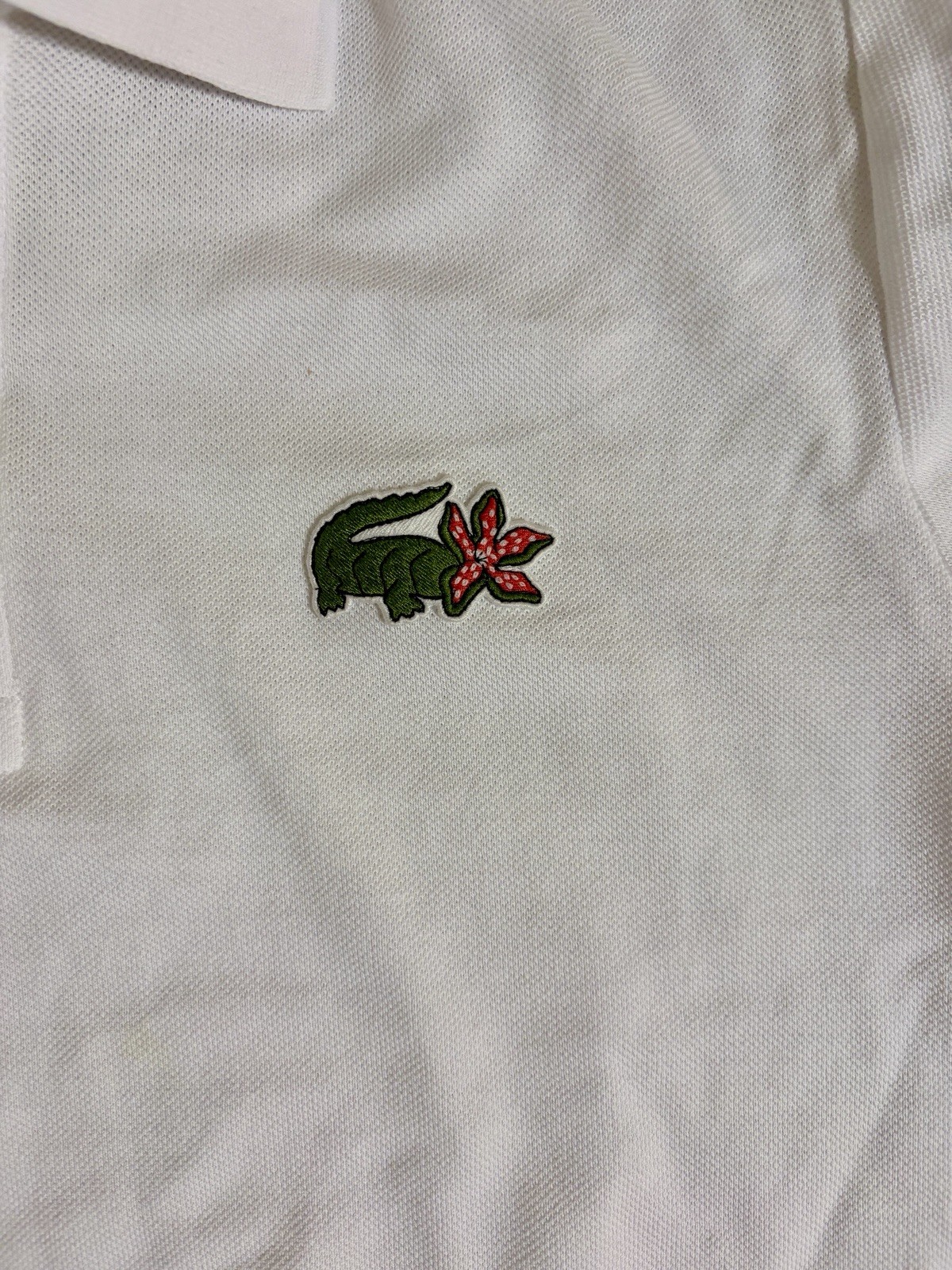 BNWT LACOSTE X Netflix Stranger Things Men White Classic Fit Polo Size 3 Small image 3