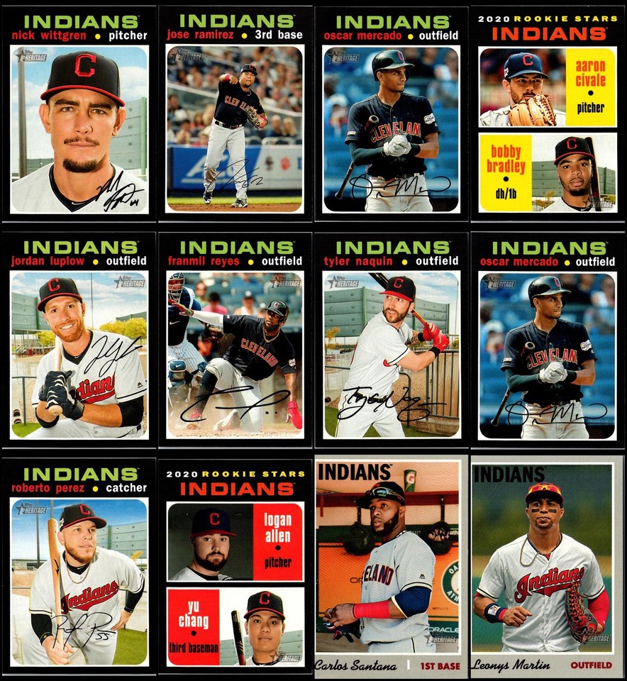 Topps Heritage Cleveland Indians (57) Card Lot - LIMITED EDITION – A ...