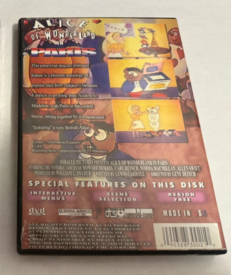 Alice of Wonderland in Paris DVD,D9, Very Good Condition. spotless disc freeship