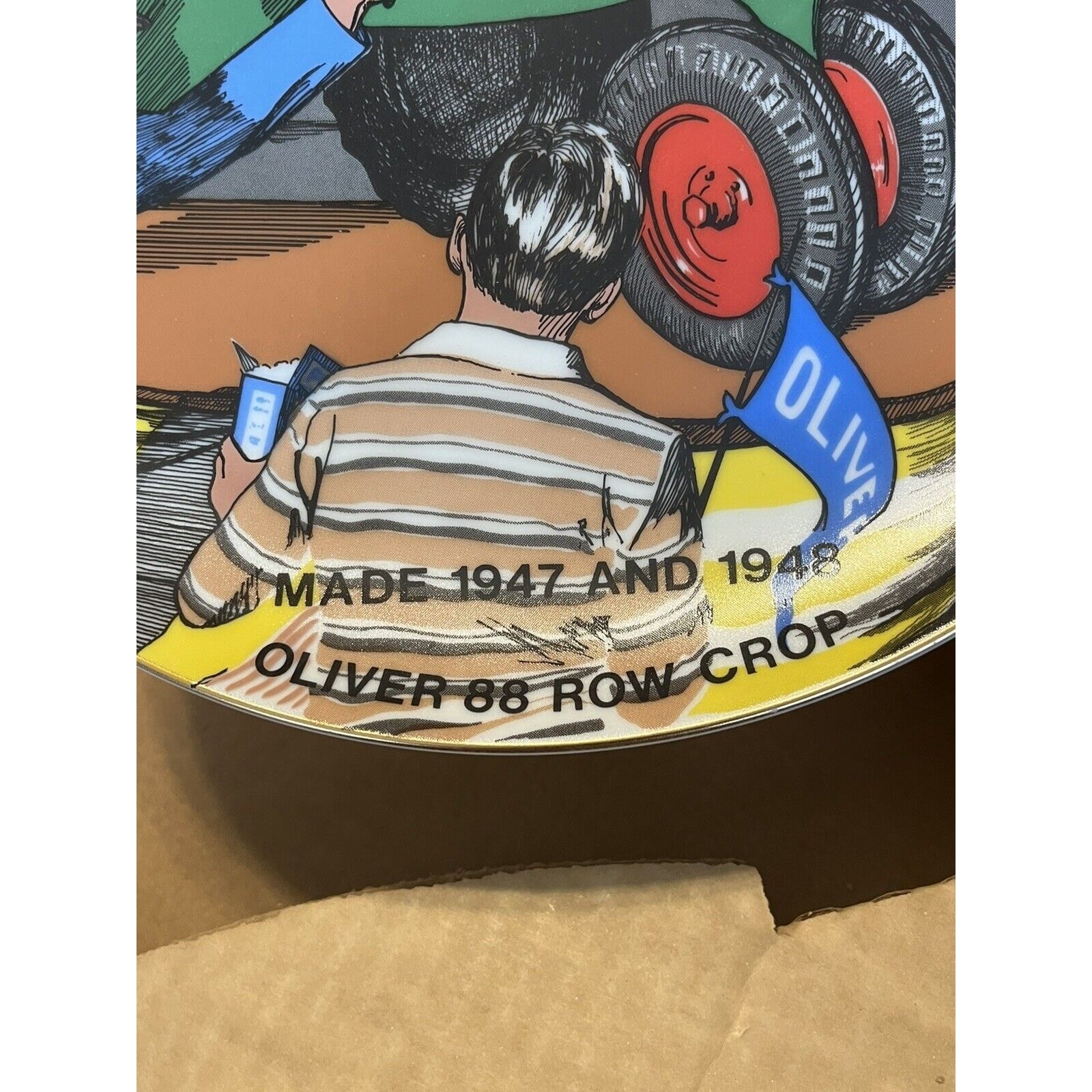 OLIVER TRACTOR COLLECTORS PLATE: 1992 BY MCMILLAN #205 OF 300 Super Rare W/Box