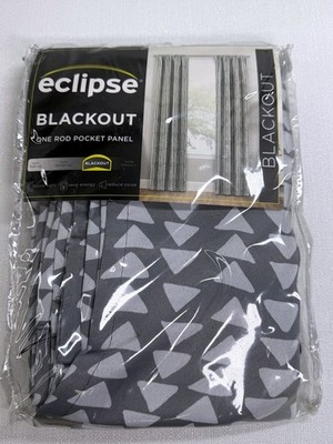 Eclipse Blackout Window Curtain Panel Naya Gray Thermaweave 37'' x 63'' NEW Modern