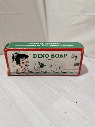 Sinclair Dino Soap Gas Station Automotive Original Box Unused Vintage 1960s Chip
