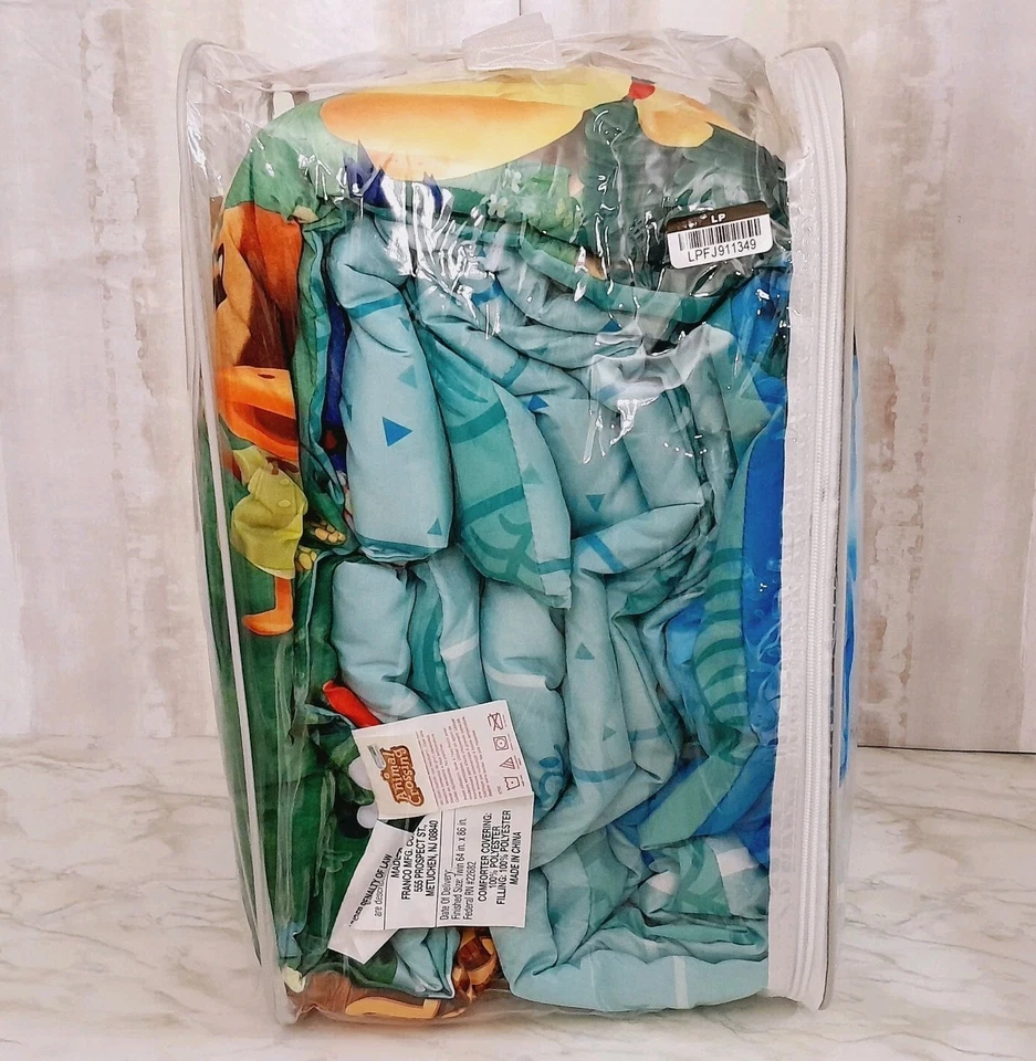 Animal Crossing TWIN Comforter DIY Paradise Microfiber New Horizons Nintendo  - Image 4 of 4