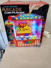 Electronic Game Arcade Coin Pusher 5 fun ways Play Age 6+ New