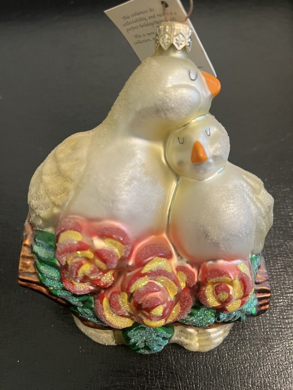Christopher Radko 1996 LOVE DOVES Lovebirds Ornament Christmas w/ tag