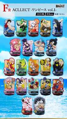 One Piece Acrylic Stand Complete set of 21 Ichiban Kuji Anime 25th