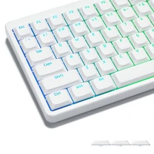 Low Profile Shine Through Custom PBT Keycaps White Backlight 60% 65% 75% 100%