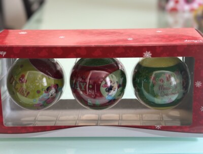 Set of 3 Disney Hallmark Target Mickey Minnie Pluto Christmas Ornaments Plastic