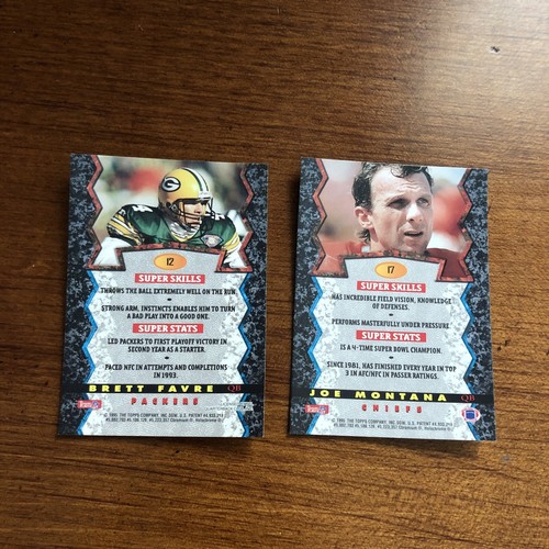 1995 Topps Football Partial Refractor Set 32/45 - Inc Favre & Montana - Picture 4 of 4
