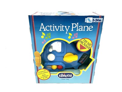 VINTAGE 80s CHICCO ACTIVITY PLANE GAME TOY # PE