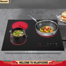 Electric Cooktop 24 inch Built-in Electric Stove Top 110V 2600W Knob Control US