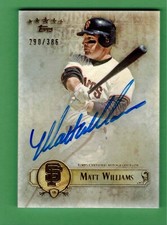 2013 TOPPS FIVE STAR MATT WILLIAMS AUTO 290/386 GIANTS