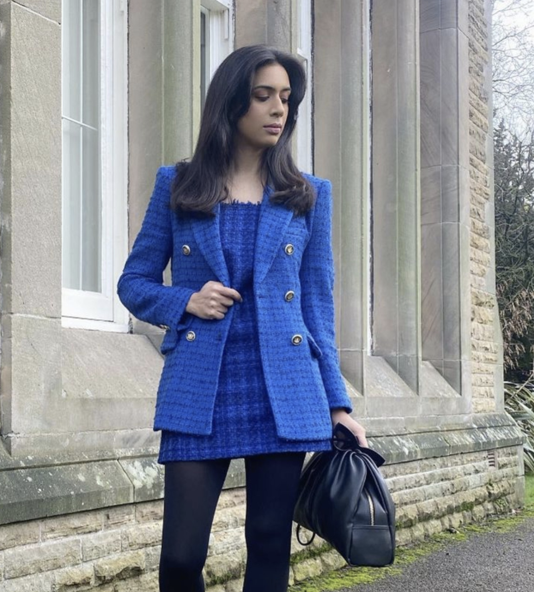 zara combination textured blazer