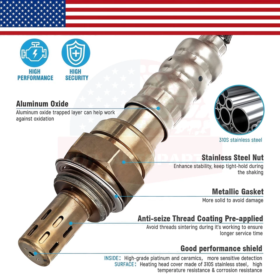 4PCS Up&Downstream Oxygen O2 Sensor OEM For Mercedes-Benz ML350 R350 S550 GL450 - Image 4 of 4
