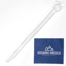 Glass Wine Thief for Brewing - Hand Blown Borosilicate 3.3 - Made in the USA