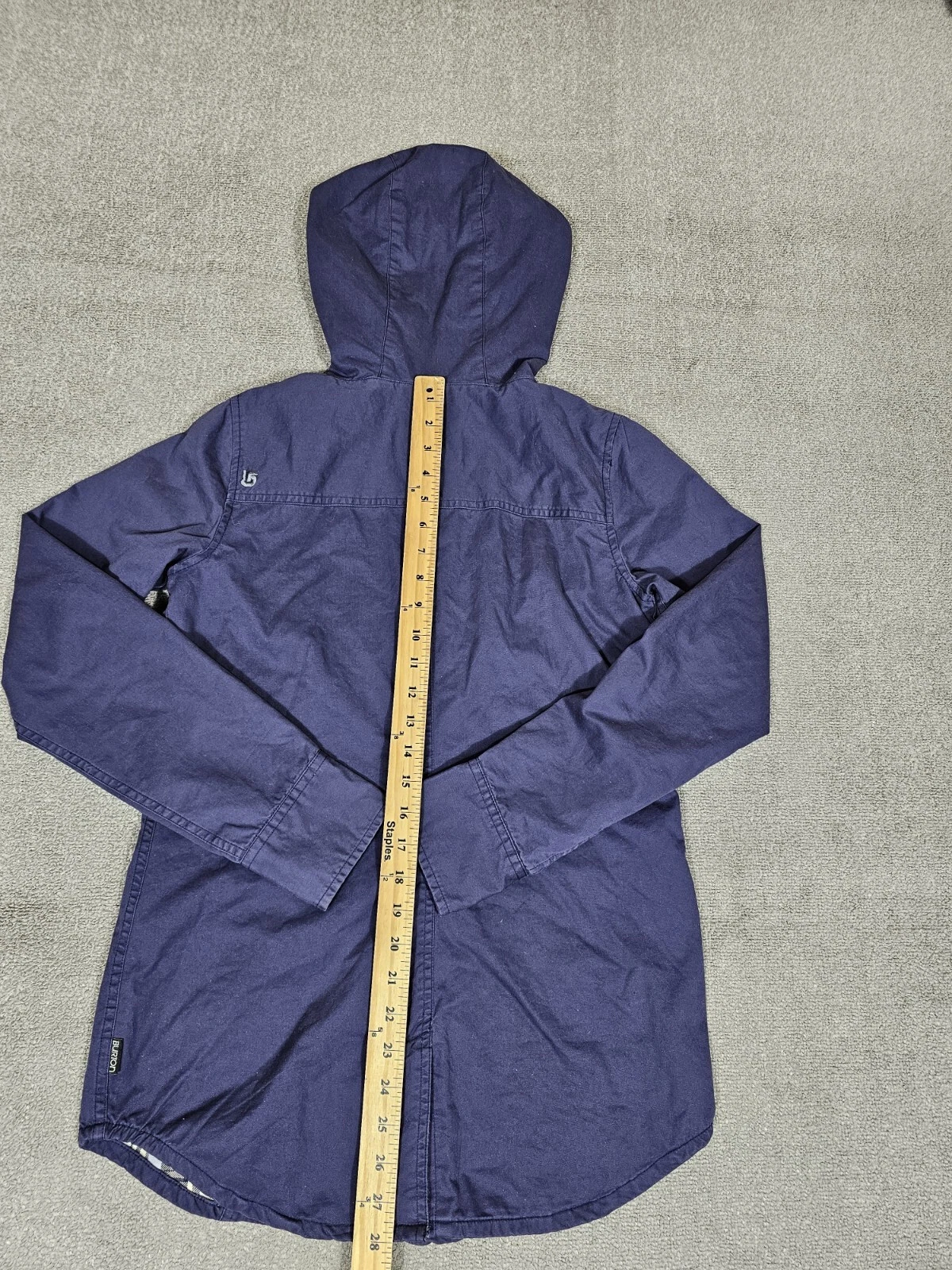 burton button up plaid lining hoodie drawstring outdoor jacket