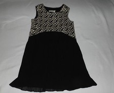 BNWT JOVONNISTA COCKTAIL PARTY DAISY PATTERN BLACK WHITE DRESS UK 8 EUR 36