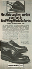1978 Vintage Print Ad Get This Cushion Wedge Comfort in Red Wing Work Oxfords