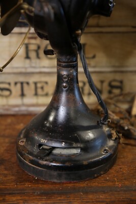 Antique General Electric GE Brass Blade Fan Industrial Brass Cage