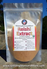 4oz Organic Reishi Extract | Whole Mushroom Fruiting Body | Red Reishi Duanwood