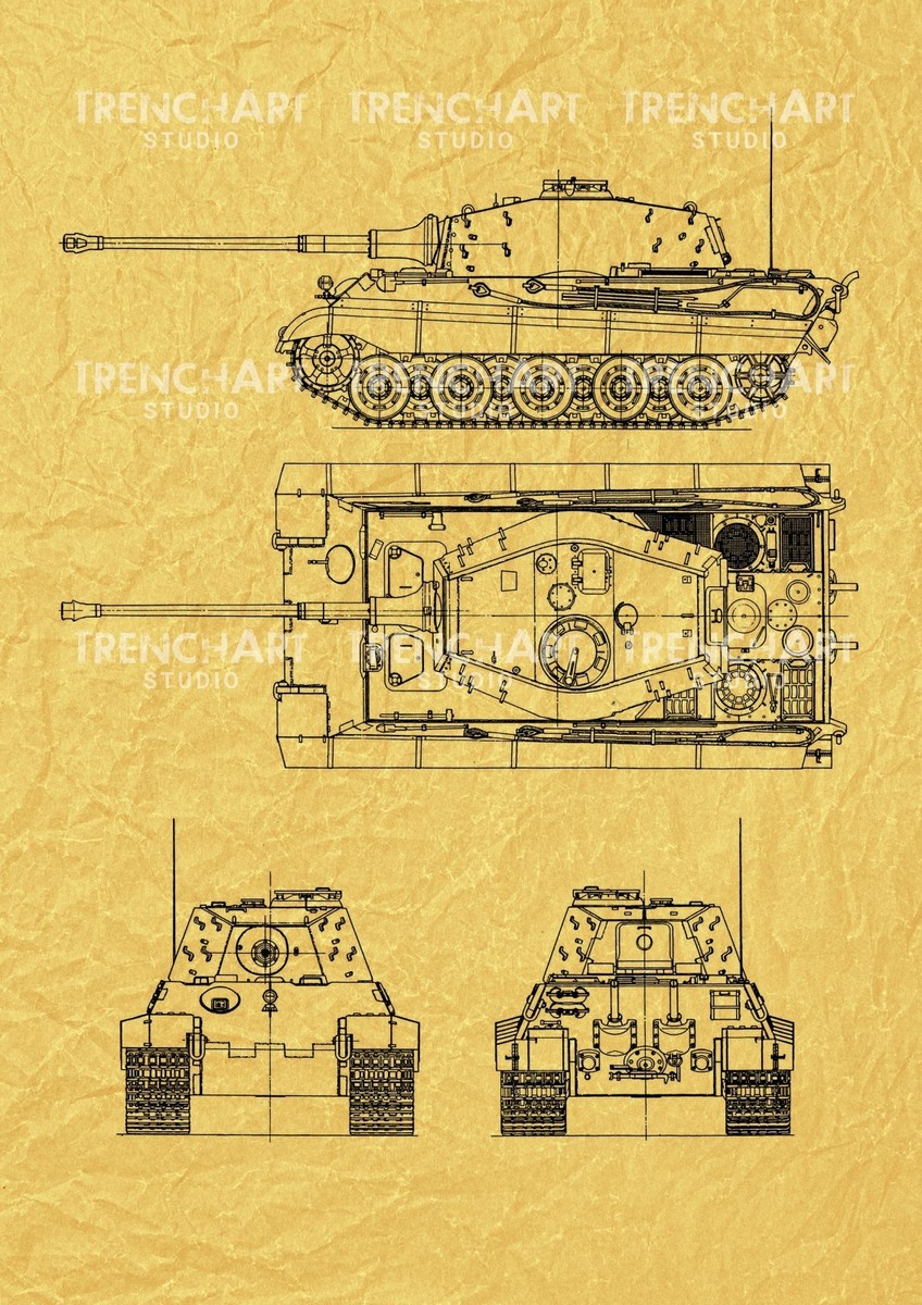 Tiger E Tank Drawing