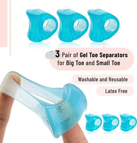 Dr. JK- Gel Toe Separators for Overlapping Toes, 6 Pack, Toe Separators for Wome - Picture 7 of 8