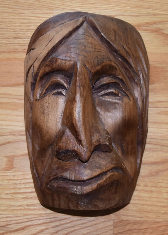 Howard Williams Face Carving Wood Sculpture Head Squamish First Nations 1966