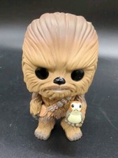 Figura Suelta Cabeza Bobble Funko Pop Disney Star Wars Chewbacca con Porg #195