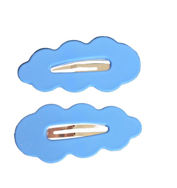 NEW Pair of 5cm Blue Cloud Shaped Sleepies Hair Clips Fashion