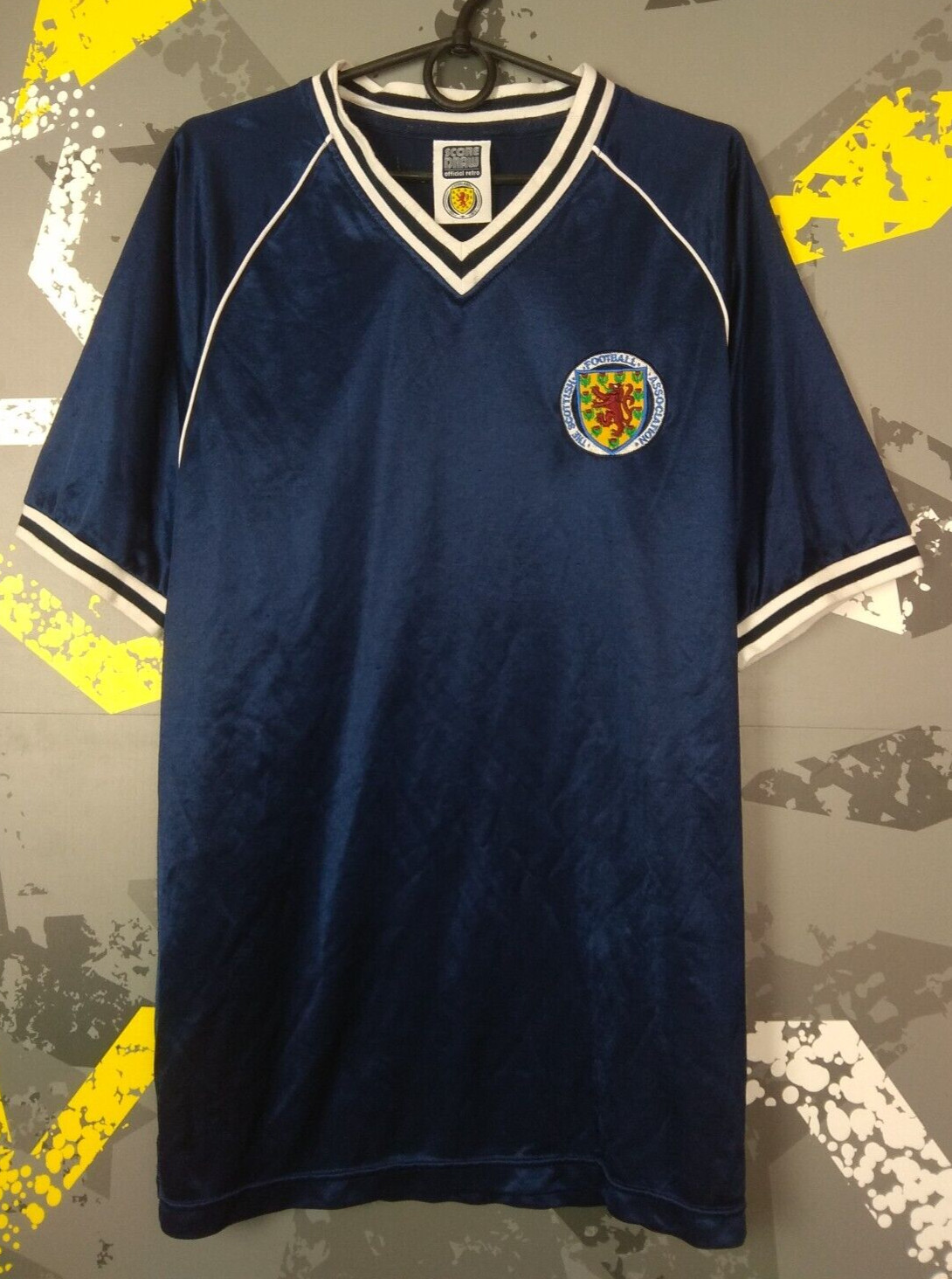 Scotland Retro Replicas football shirt 1982 Score Draw Mens Size L trikot ig93