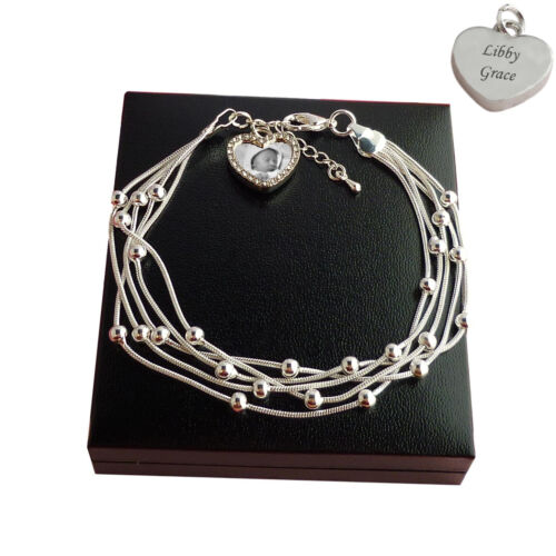 Beautiful Photo Bracelet with Engraving. Personalised Gift for Woman, Engraved - 第 1/6 張圖片