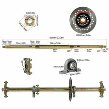 Go Kart Rear Live Axle Kit Brake Assembly for Buggy Drift Trike Quad ATV Cart US