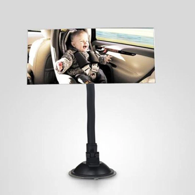 1×Car Wide Flat Interior Rearview Mirror Windshield 360° Adjustable Suction Cup - Image 4 of 4