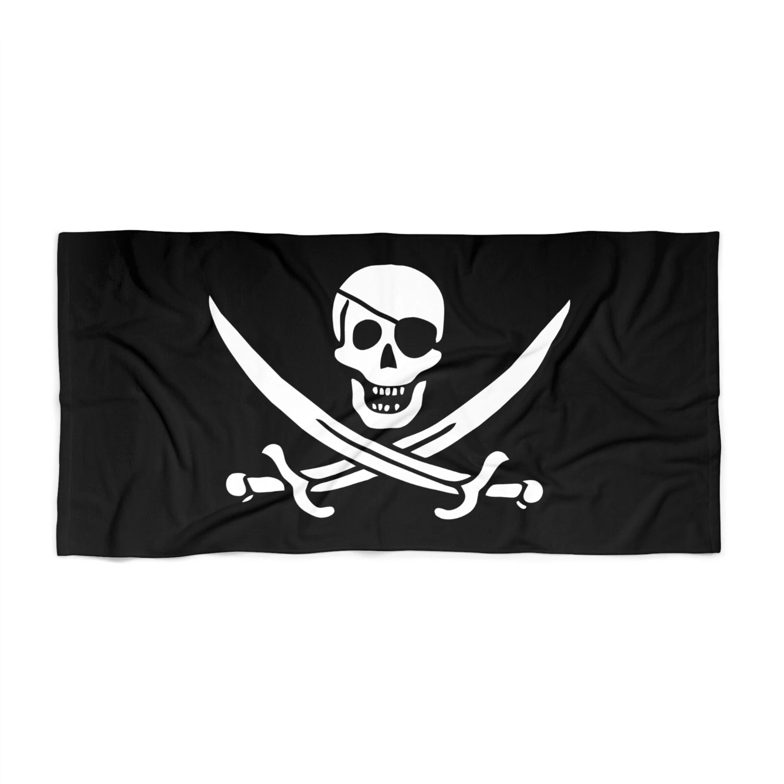 Pirate Skull crossbones flag oversized giant beach pool towel XL