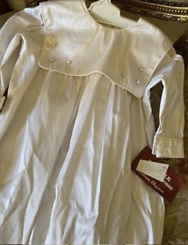 NEW Silk 2 pc romper, gown baby baptism christening outfit swarovski clearance - Picture 2 of 7