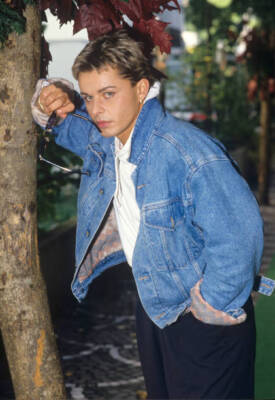 Den Harrow Italian pop star 1987 in Munich Germany OLD MUSIC PHOTO 1