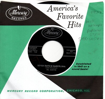 Sil Austin:Seven days in Barcelona/Pretend:US Mercury:1957
